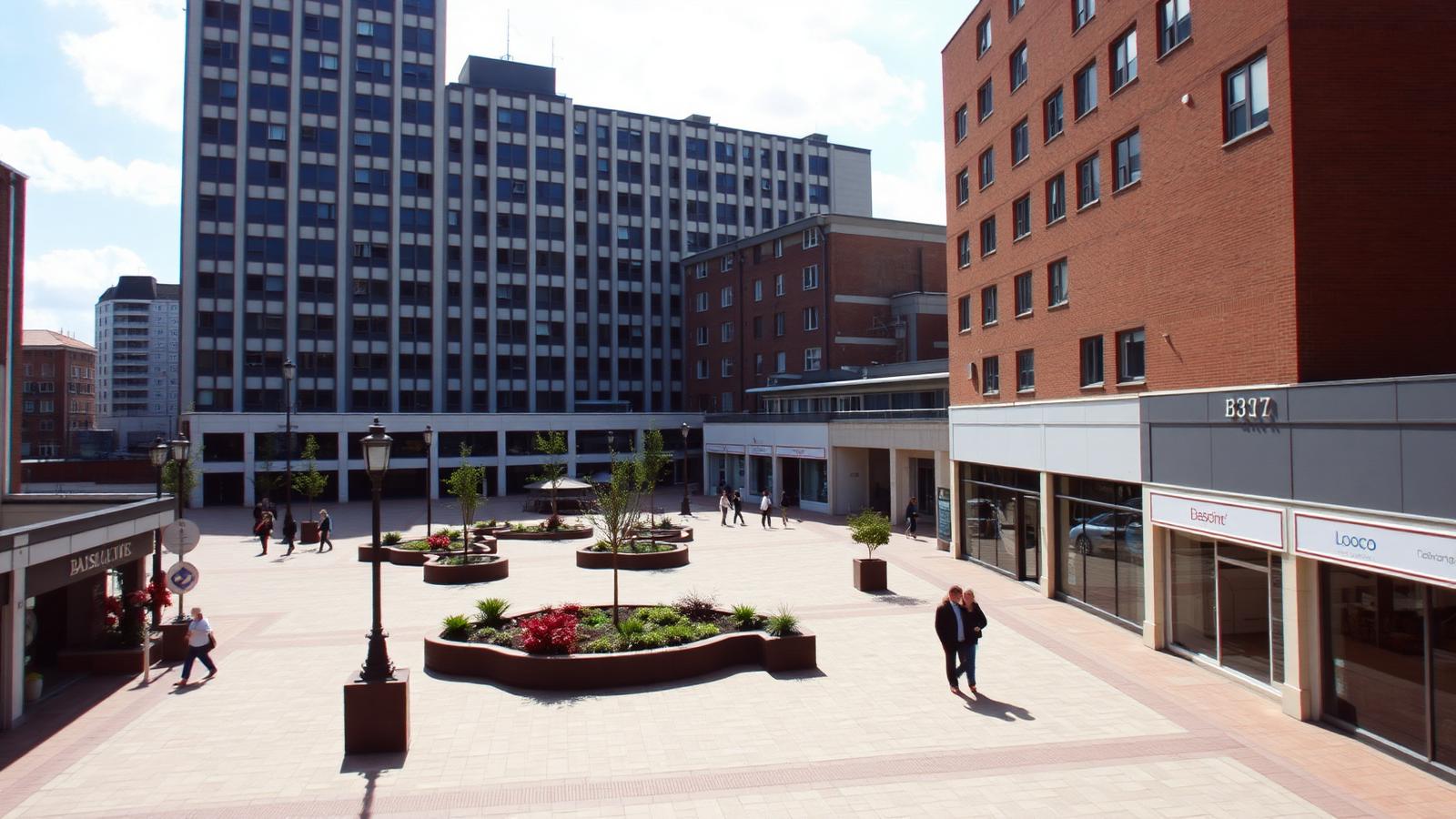 Basildon streetscape — Red Eagle service area