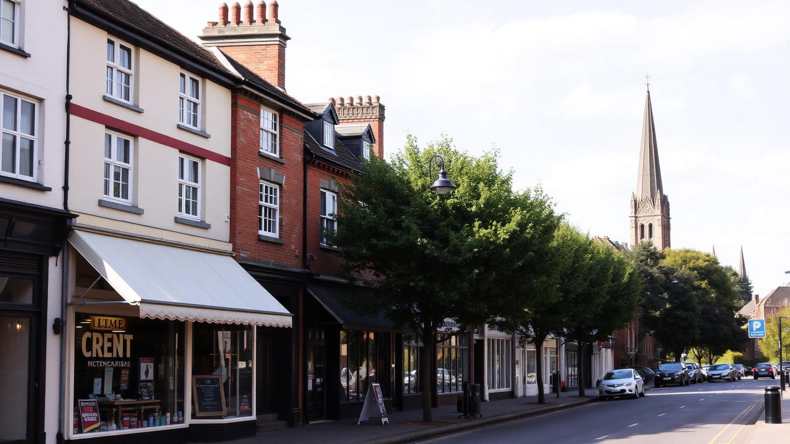 Hornchurch streetscape — Red Eagle service area